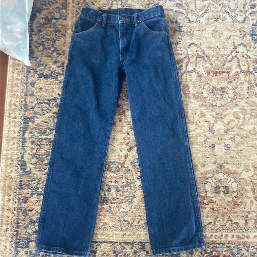 Wrangler Blue Straight-Leg Jeans Classic Denim